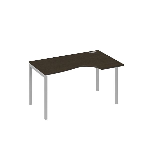 Стол эргономичный правый "Классика" на металлокаркасе DUE A4 А4 Б2 044 БП венге / металлокаркас серый - Вид 1