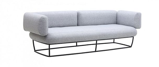 Деми 3х местный диван с подлокотниками А-17/12 230*85*71, обивка ткань китон 05. "Диваны"  ТК-001812000479 серый - Вид 1