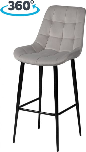 Комплект барных поворотных стульев Эйден, Confetti silver/черный, 3 шт. - Вид 1