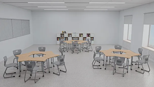 Стол мобильный, пятиугольный, на колесах, гр.3-7 - Вид 11