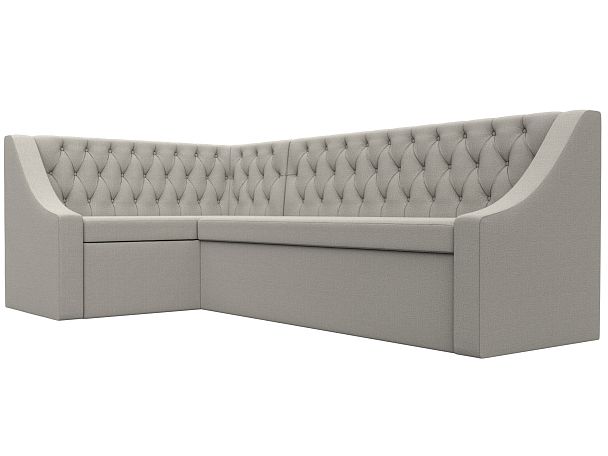 Диван кухонный угловой Мерлин левый угол Рогожка бежевый - Вид 3