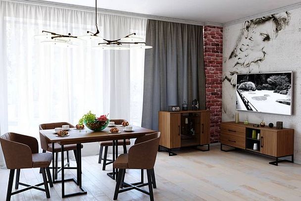 Стол раскладной обеденный Loft 120 Дуб табак - Вид 13