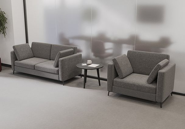 Brasco Диван двухместный BRS-2 Ness 010/Металл Черный 1800*800*840 - Вид 4