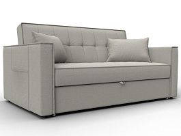 Диван прямой Лига-104 (140) Рогожка бежевый - Фото предпросмотра