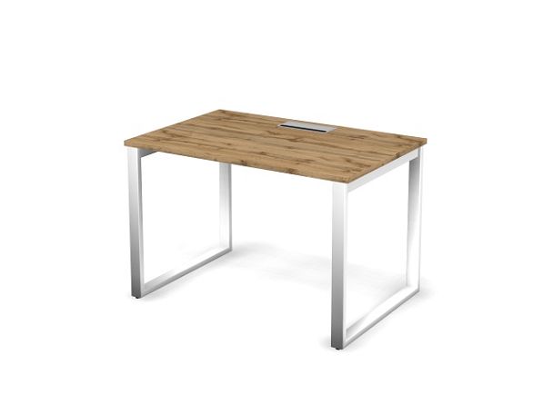 MATRIX 121S103-O Стол прямой, проводник Merida (O-обр. опоры) 1180х780х775 Дуб Крафт Золотой/Белый - Вид 1