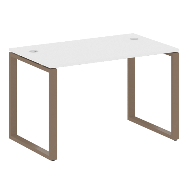 Metal System Стол письменный на О-образном м/к БО.СП-2 Белый/Мокко металл 1200*720*750 - Вид 1