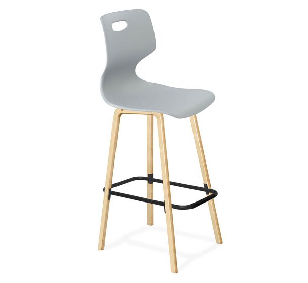 Стул барный SHT-ST58/S94 a5-7 серый/прозрачный лак/черный муар - Вид 1