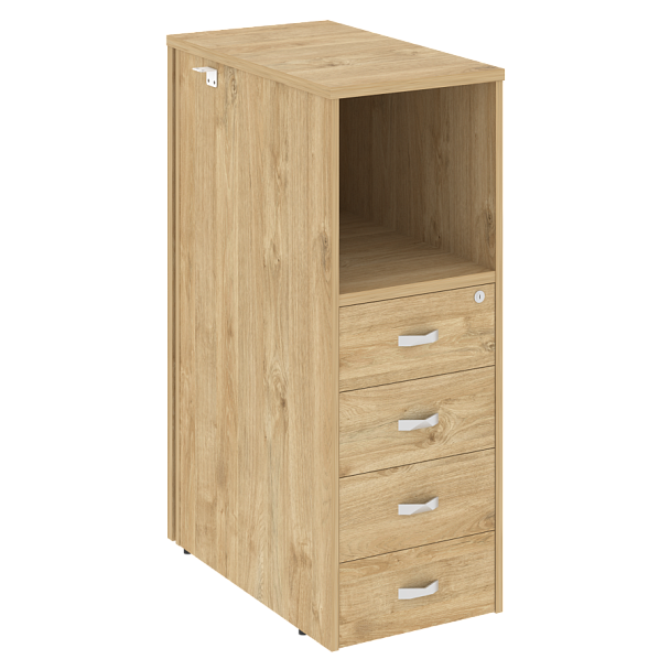 Onix Тумба 4 ящика завершающая, правая O.R-TV-4 (R) Тиквуд светлый 436*767*1185 - Вид 1