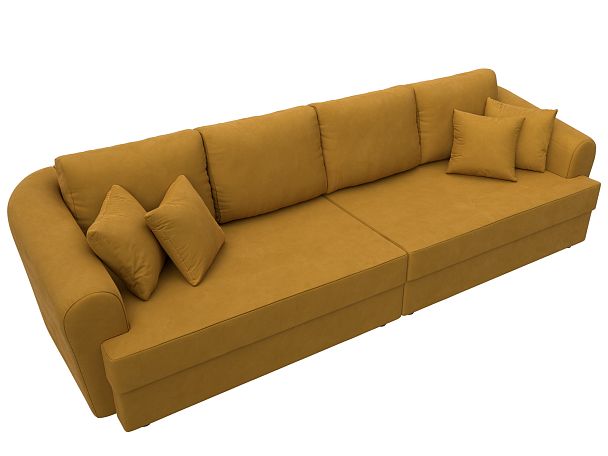 Диван прямой Милтон Велюр желтый - Вид 5