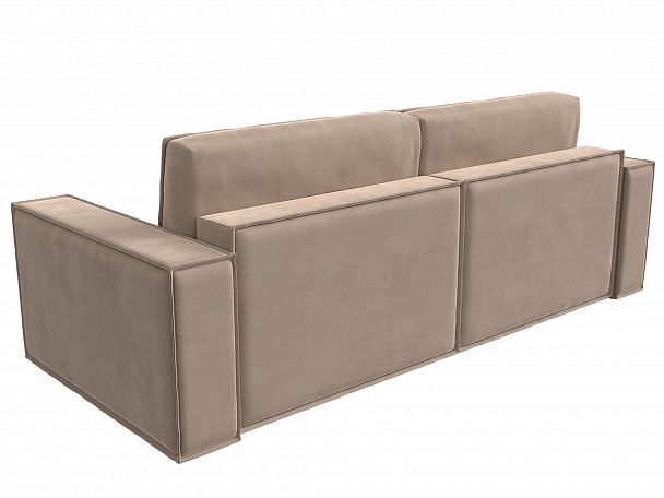 Диван прямой Куба (полностью велюр бежевый) - Вид 10