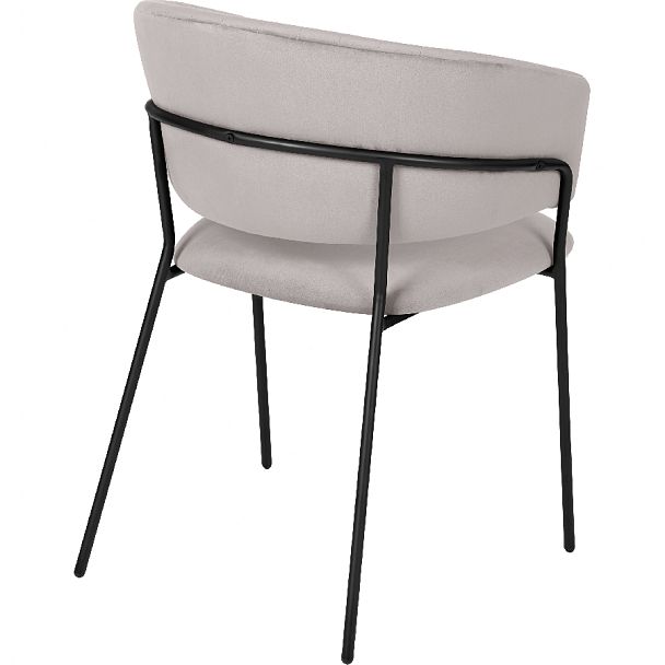 Стул кухонный Даксон светло-серый велюр/черный - Вид 4