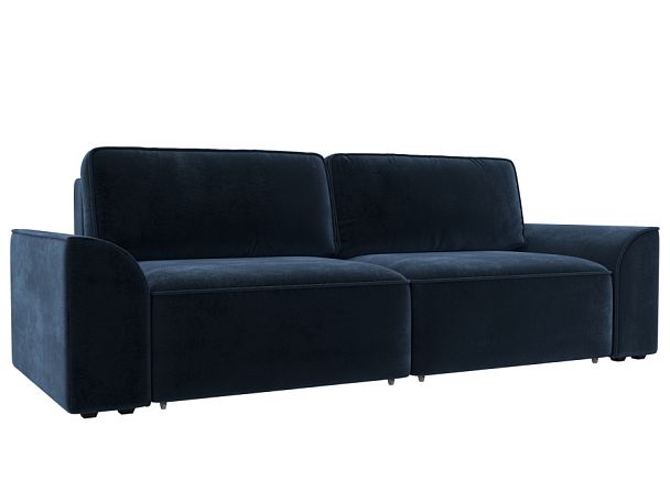 Диван прямой Лига-048 НПБ Велюр синий - Вид 1
