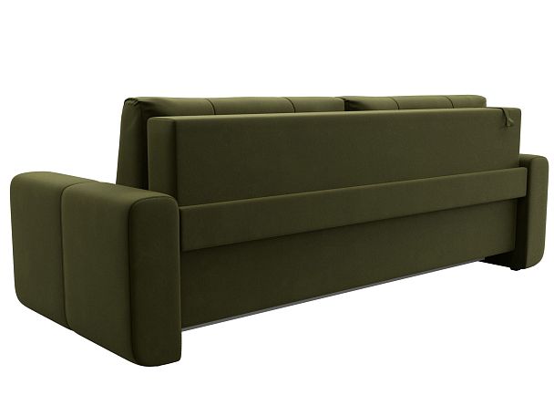 Прямой диван Лига-031 Микровельвет зеленый - Вид 5