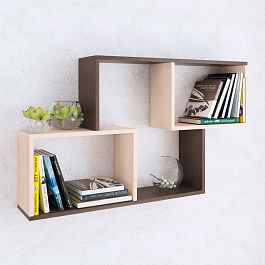 Полка навесная ПН-3 (1050*600*180) венге/дуб молочный - Фото предпросмотра