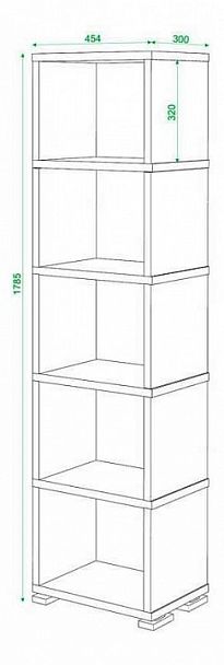 Стеллаж Домино СБ-15/5 Венге - Вид 3