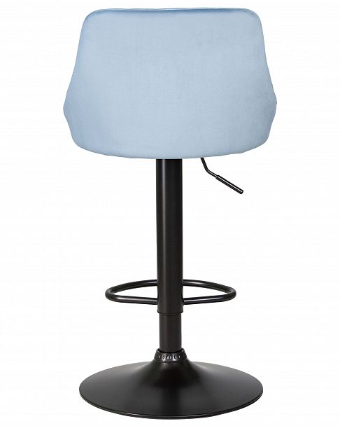 Стул барный DOBRIN LOGAN BLACK (пудрово-голубой велюр (MJ9-74)) - Вид 5