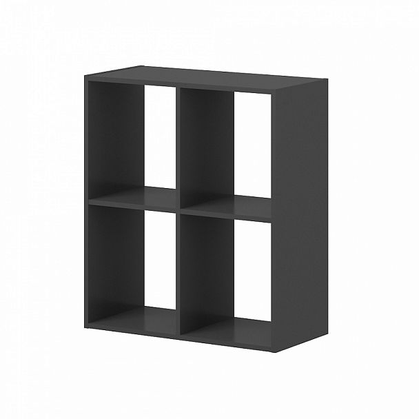 Стеллаж 4-х секционный низкий "Тандем" ПК-ОБИ-СЖ83Х73-В1-297 антрацит - Вид 1