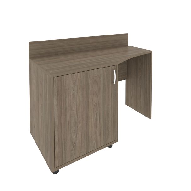 Light Стол (узкий) с тумбой и бортиком С-СТУ-120 (L) Вяз 1200*550/400*750 - Вид 1