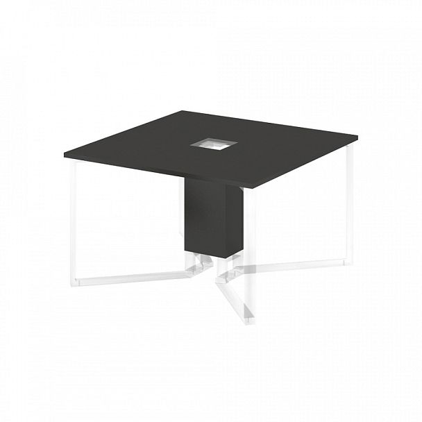 Стол для переговоров на 4 человека квадратный "Компьютерные столы"  ПК-ФРМ-СТГ120Х120-В2-179 дуб ферраре - Вид 1