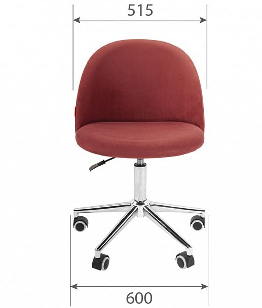 Кресло CHAIRMAN HOME 118, ткань велюр, коралловый - Вид 6