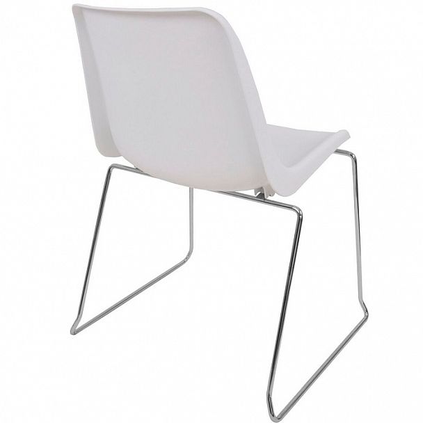 Стул Vicenza (пруток), каркас хром, белый, стопируемый - Вид 2