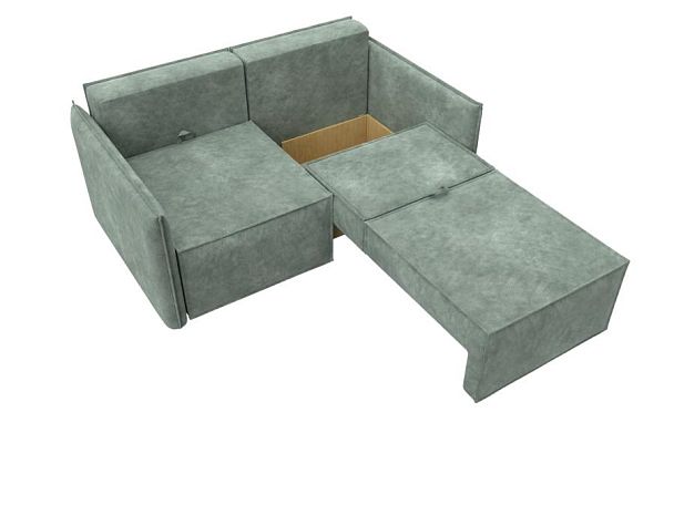 Диван прямой Либерти мини Велюр зеленый - Вид 7