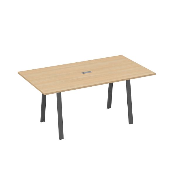 Стол 180 с металлокаркасом TRE для переговоров A4 А4 Б3 122 БП натуральный дуб / металлокаркас антрацит - Вид 1