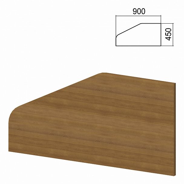 Экран-перегородка к столам "Арго", шириной 900 мм, орех - Вид 2