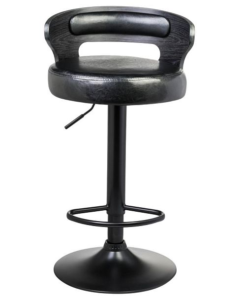 Набор 2 шт Стул барный DOBRIN FRED BLACK (чёрное дерево, чёрный) - Вид 5