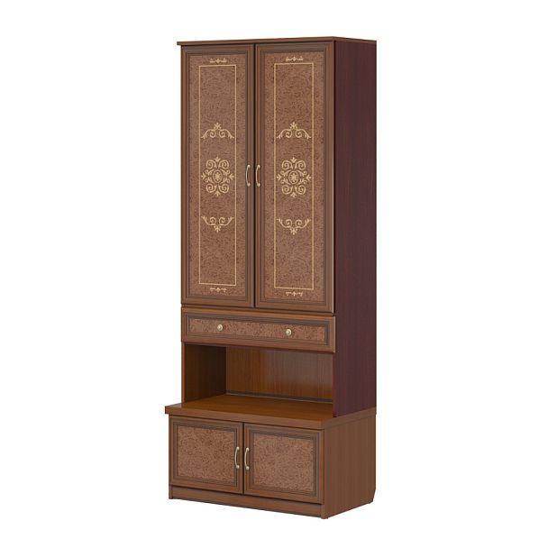 Шкаф "Версаль"  ПК-ВР-ШК1Н229Х90/35-В1-198 орех орвието - Вид 1