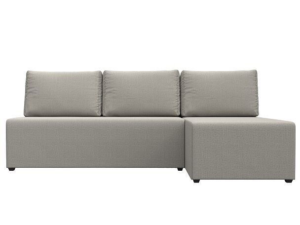 Диван угловой Поло правый угол Рогожка бежевый - Вид 2