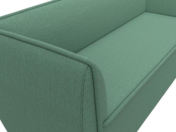 Диван кухонный прямой Бергамо 3-х местный Рогожка зеленый - Вид 4