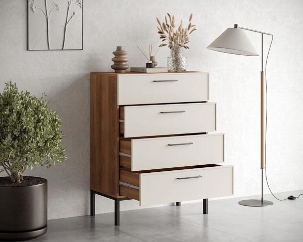 Комод вертикальный с четырьмя ящиками Nicole арт NEM18 - Вид 2