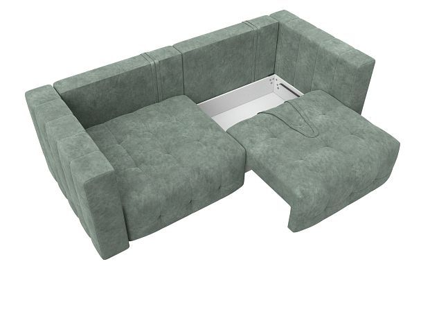 Диван прямой Лига-052 НПБ Велюр зеленый - Вид 7