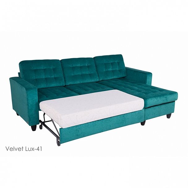 Угловой диван "Камелот" с канапе в коже - Вид 4