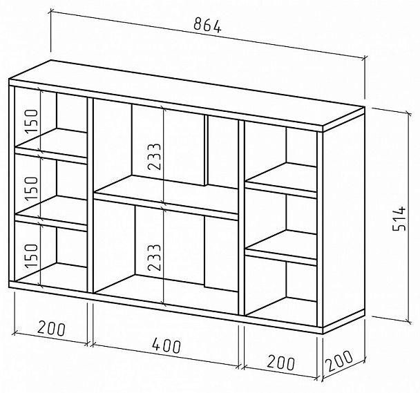 Полка навесная Лайт-20 - Вид 2