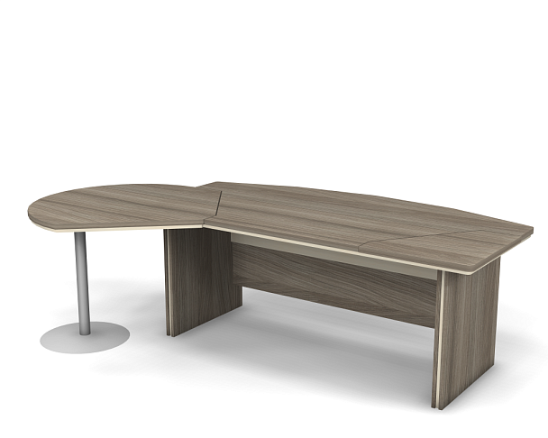 Стол руководителя с вставками и брифингом L,R 2150 Берлин Дрифтвуд СРБ.В 16-150 - Вид 2