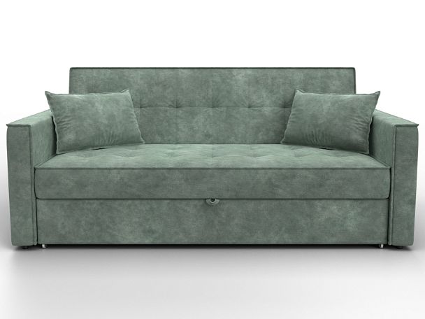 Диван прямой Лига-104 (160) Велюр зеленый - Вид 2