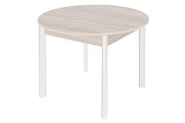 Стол круглый раздвижной из комплекта СКБ Снег (Лак),Ясень шимо светлый - Фото предпросмотра