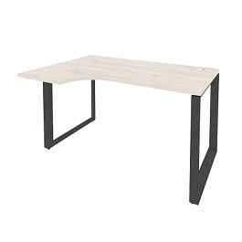 Onix Стол эргономичный левый на О-образном м/к O.MO-SA-2 (L) Денвер светлый/Антрацит металл 1380*980*750 (720/460) - Фото предпросмотра
