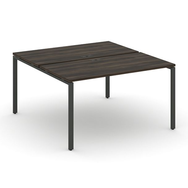 Concept Рабочая станция на 2 места CN.DRS-003 Дуб Мали/Металл Антрацит 1380*1480*750 - Вид 1