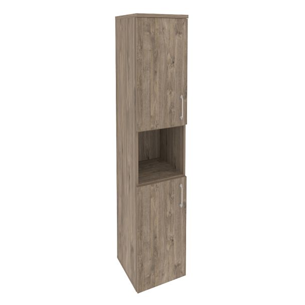 Onix Шкаф высокий узкий левый O.SU-1.5 (L) Тиквуд темный 400*420*1977 - Вид 1