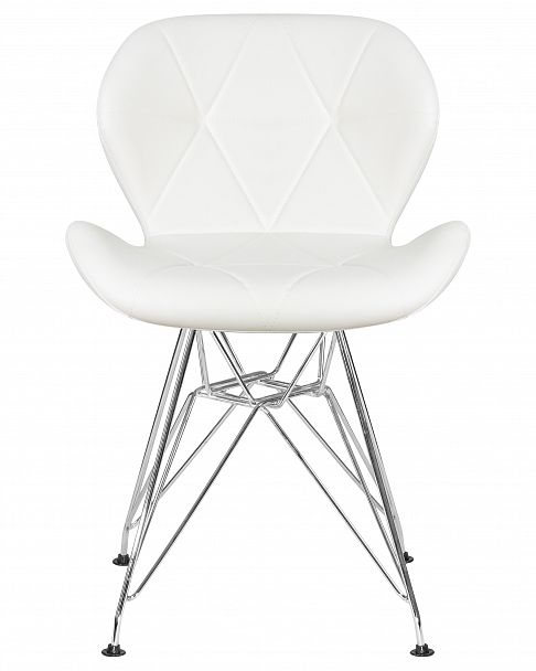 Стул обеденный DOBRIN BUTTERFLY CHROME (ножки хром, цвет белый) - Вид 6