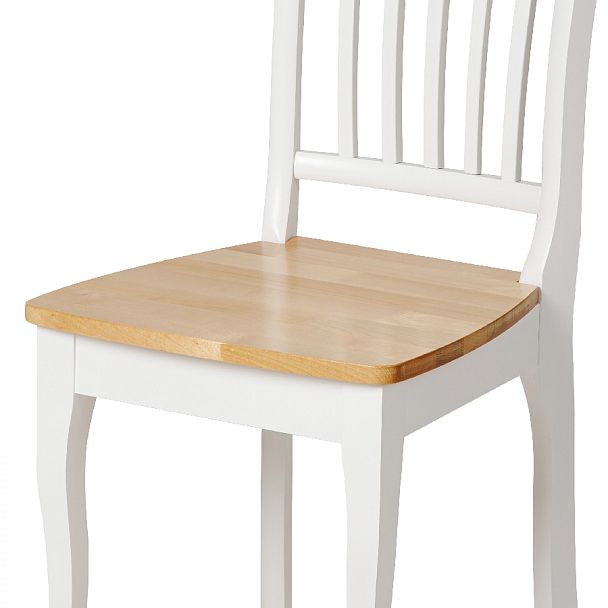 Комплект деревянных стульев с жестким сиденьем Элин Белый/Натуральный, 3 шт. - Вид 9
