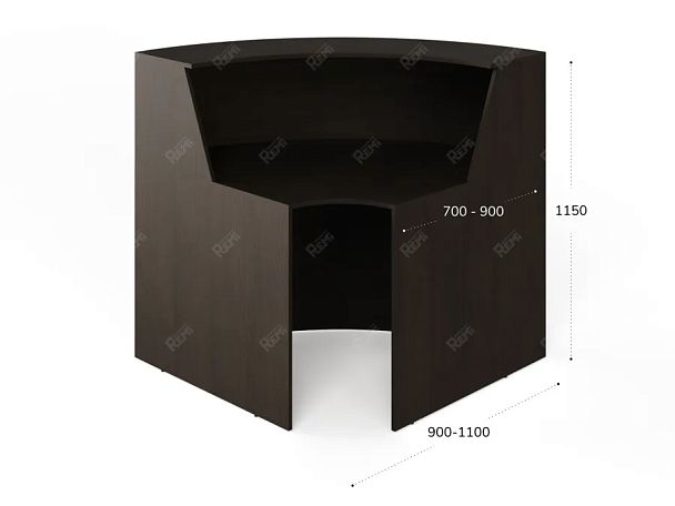 ЛАЙТ / LIGHT RLG069-7x7 Блок ресепшн с полкой 70x70x125 Венге - Вид 3