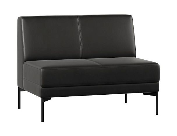 Модуль Everprof Gamma двухместный Экокожа Черный - Вид 1