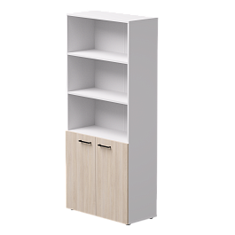 Шкаф полузакрытый Everprof EVO 800х383x1835 Белый/Дуб Соната - Фото предпросмотра