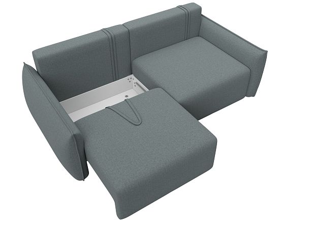 Диван прямой Лига-051 НПБ Рогожка серый - Вид 7