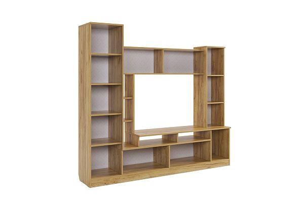 Мини-стенка Токио CTV-010.2563 дуб крафт золотой/белое дерево - Вид 3