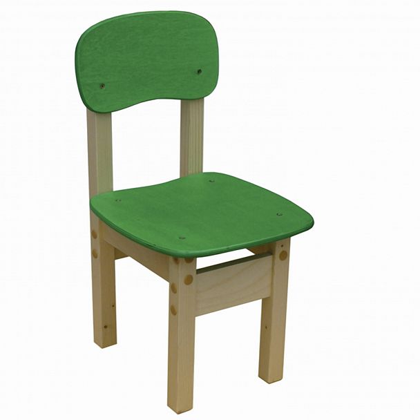 Стул детский Яблочко-2, фанера/дерево, зеленый, гр.2 - Вид 2